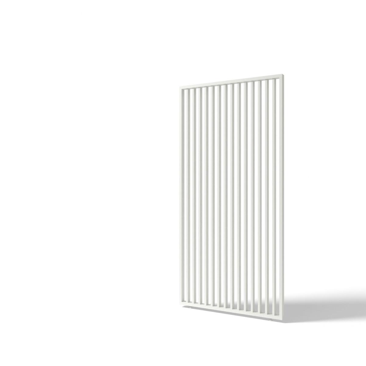 Pergola-Seitenteil 113,3x233,5 cm, Weiß Hochglanz