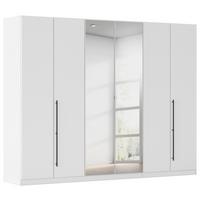 Kleiderschrank Safari mit Spiegel B: 271 cm - Weiß, KONVENTIONELL, Holzwerkstoff (271/210/54cm)