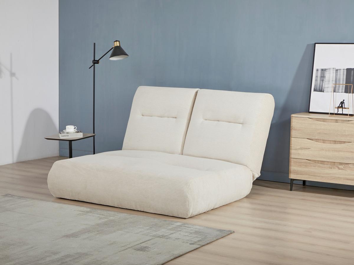 Schlafsofa Luna Beige B: 159 cm - Beige, Design, Textil (159/88/160cm) - Livetastic