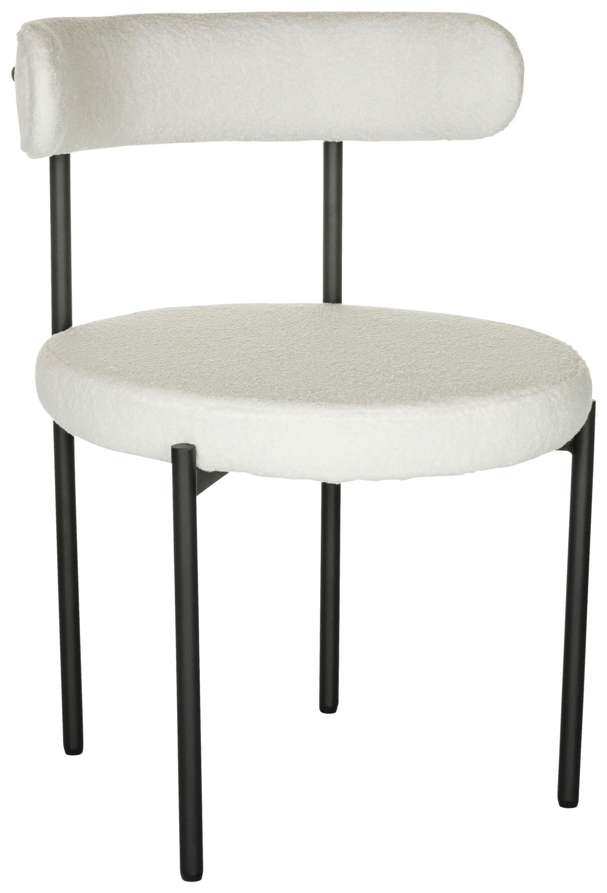 Stuhl Tedio - Schwarz/Weiß, Basics, Textil/Metall (55/78/56cm) - MID.YOU