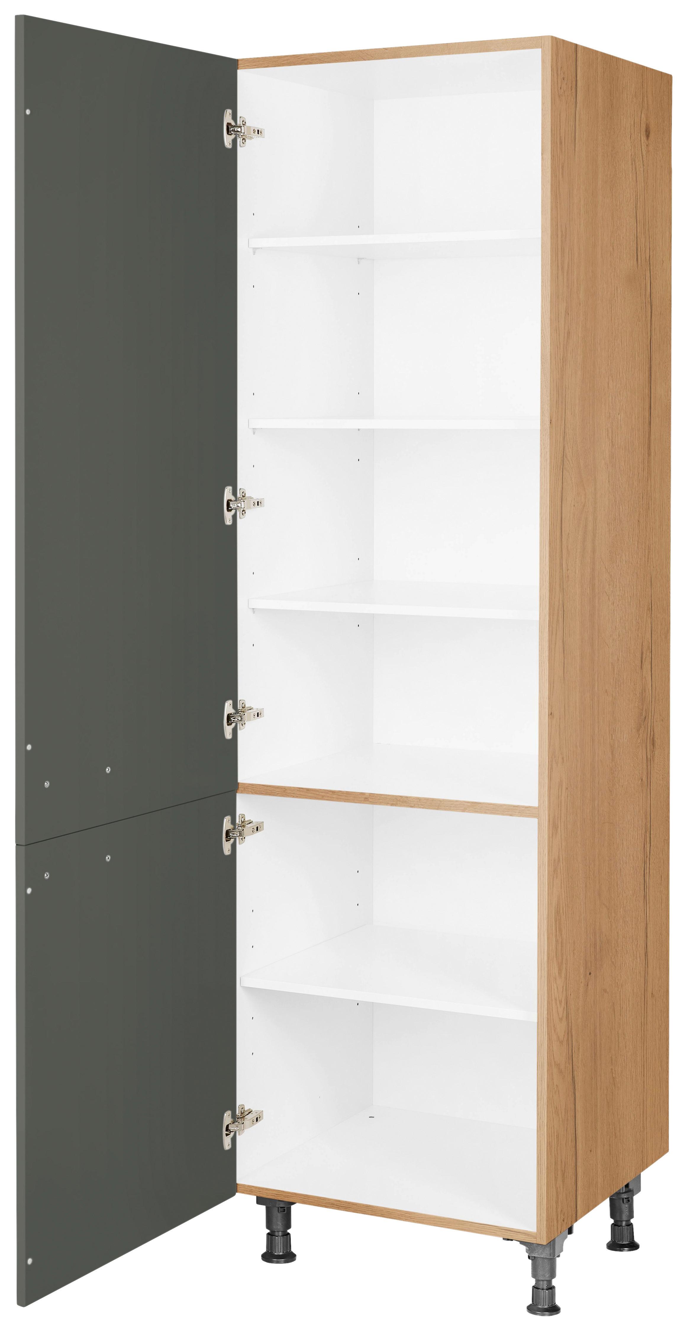 Geschirrschrank Easytouch - Eichefarben/Grün, MODERN, Holzwerkstoff (60/216,6/58cm) - Nobilia