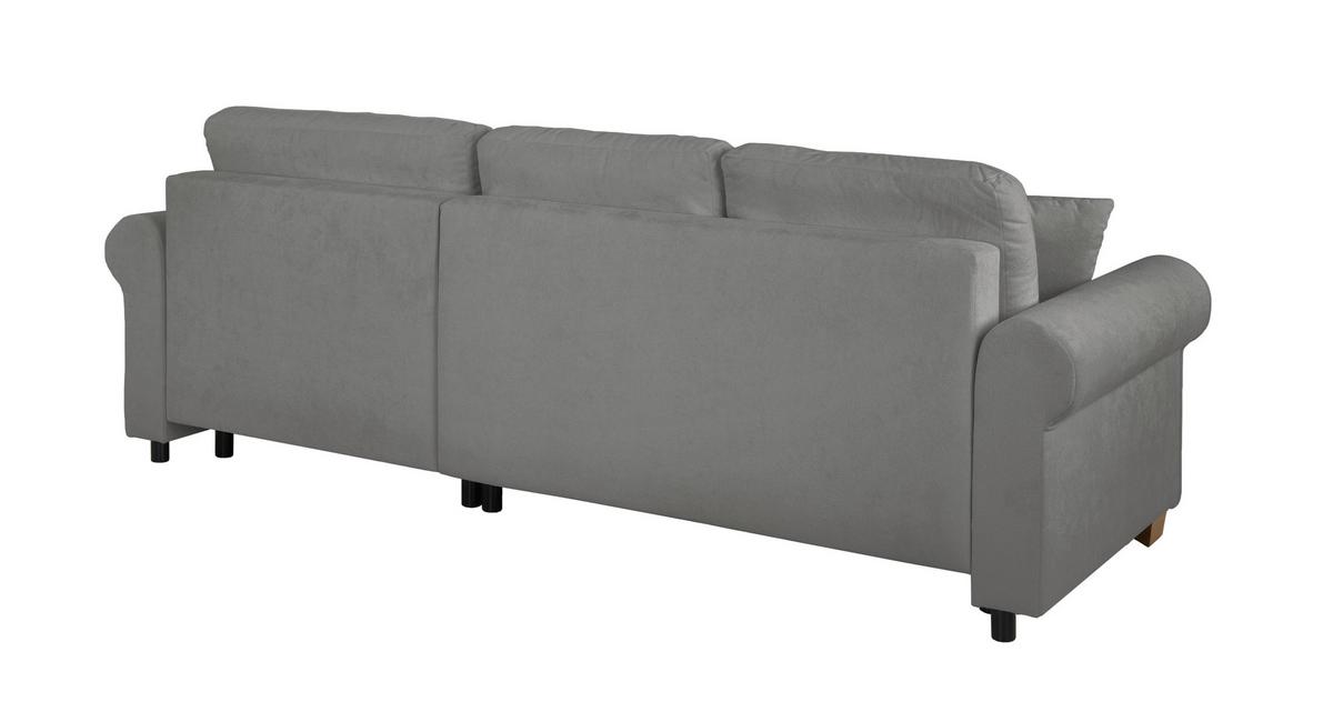 Ecksofa Arles, Grau 70 S: 266x161 Cm - Buchefarben/Grau, Design, Textil (266/161cm) - MID.YOU