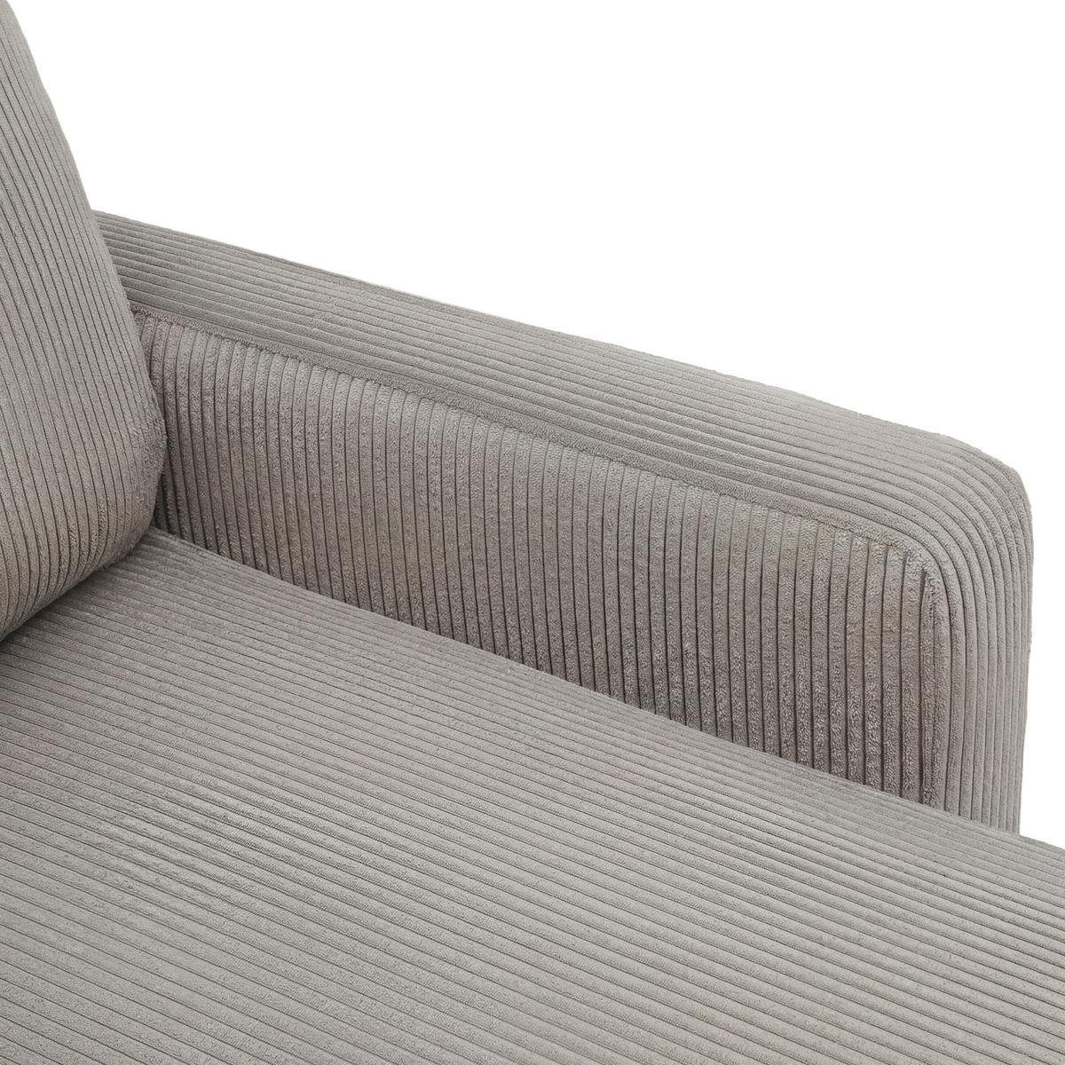 Rohová sedačka DAVE, oboustranná,světle šedý manš. - světle šedá, Moderní, textil (227/146cm) - Based