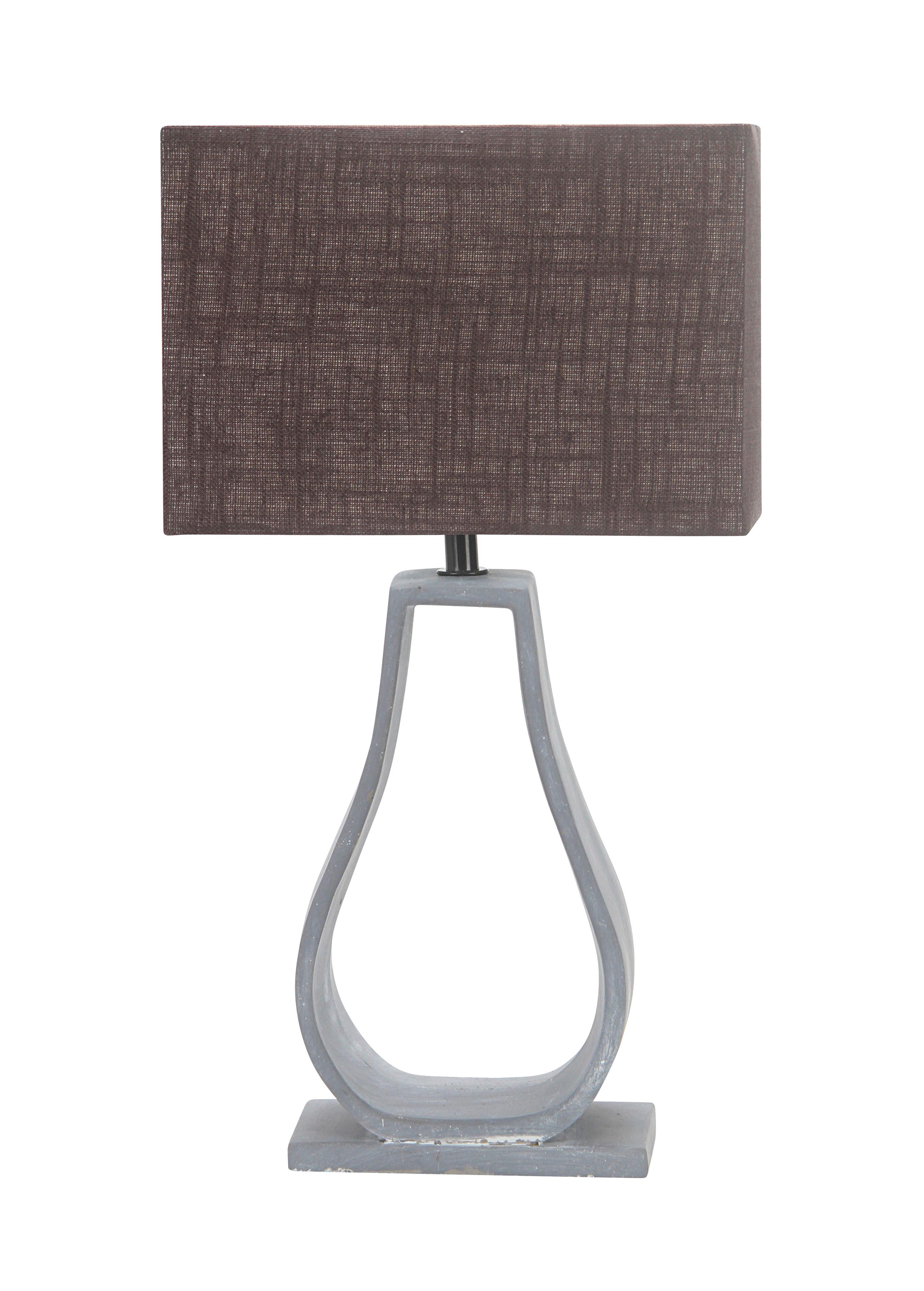 Tischleuchte 41-79985 - Braun, Design, Stein/Textil (13/22.5/39.5cm)