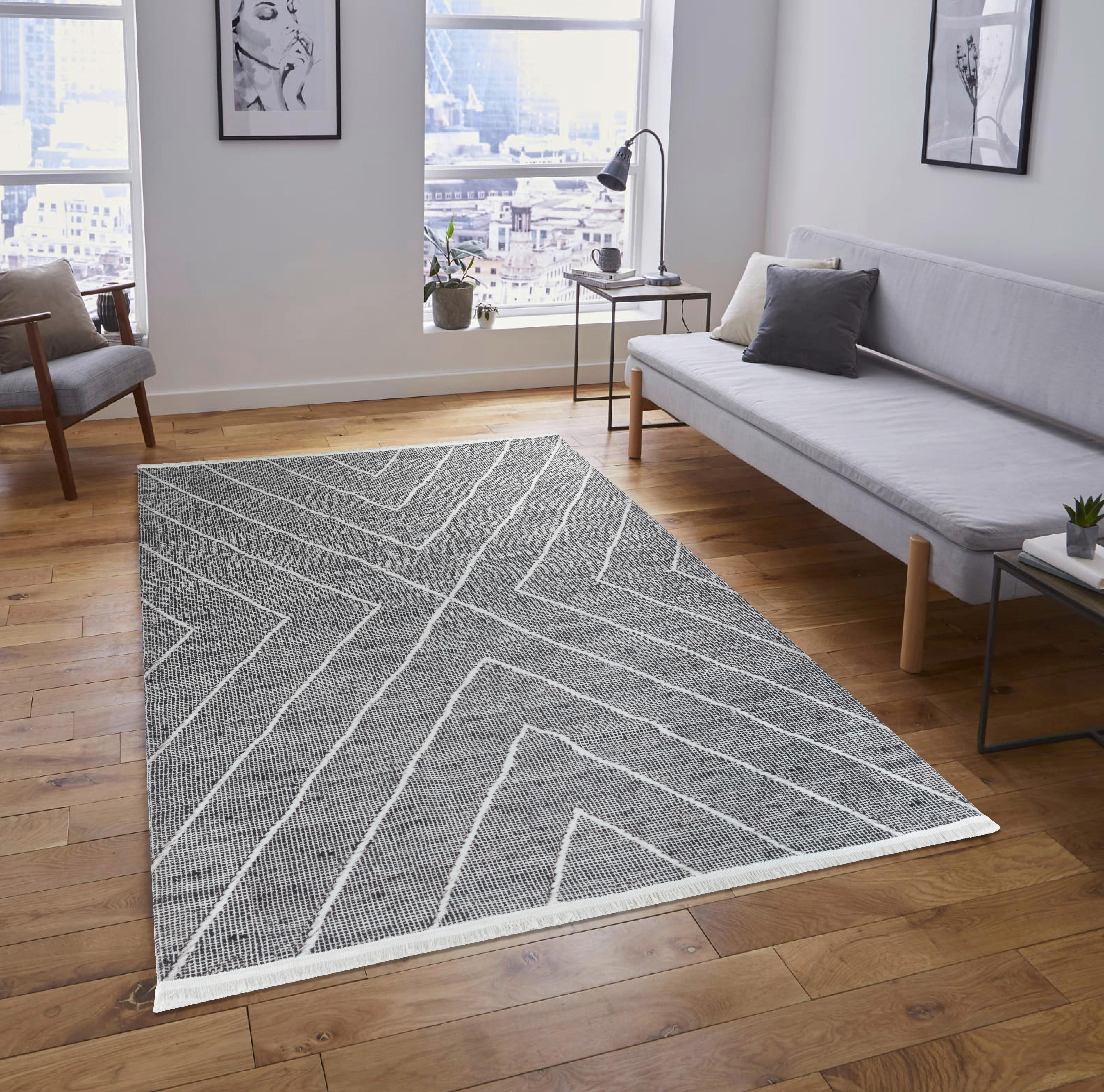 Webteppich Grau Emilian 120x170 cm - Grau, Natur, Textil (120/170cm)