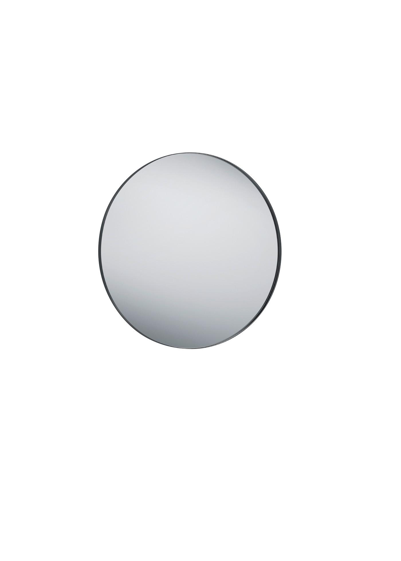 Nástěnné Zrcadlo Britta - černá, Moderní, kov/sklo (80cm) - Modern Living