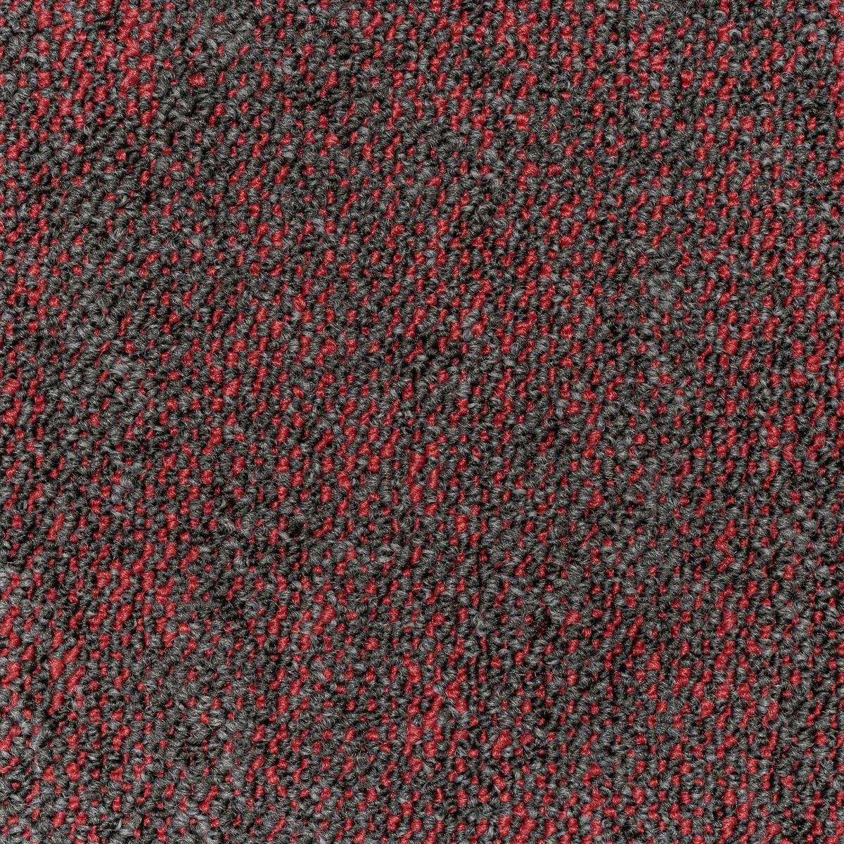 Teppichfliese Rot Marble 50x50 cm Florhöhe 3 mm - Rot, Basics, Textil (50/50cm)