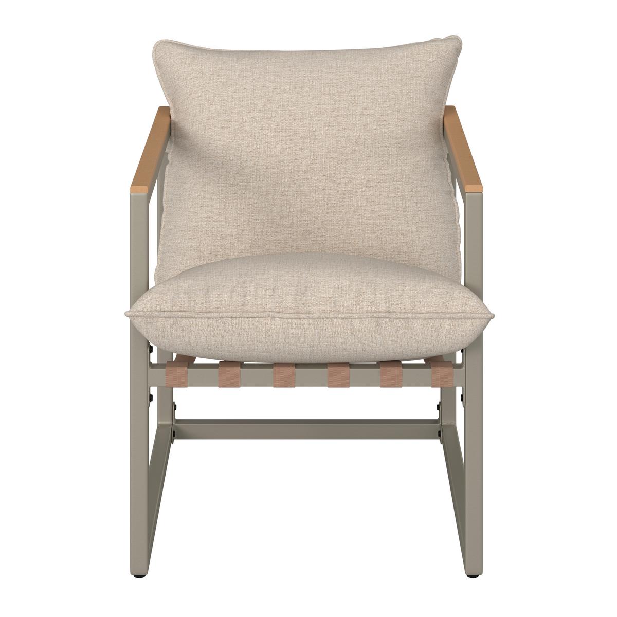 TERASOVÁ SEDACIA SÚPRAVA LARA - sivá/krémová, Modern, kov/textil (114cm) - Bessagi Garden