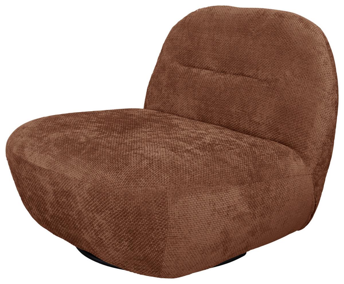 Relaxsessel Bunty Terracotta B: 85 Cm - Terracotta/Schwarz, Basics, Textil (85/74/85cm) - Livetastic