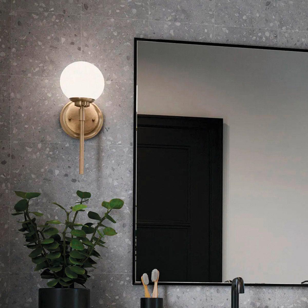 Fürdőszobai Falilámpa Kl-Benno1-Cpz - Pezsgő, Konventionell, üveg/fém (34.8/12.8/16.6cm) - Elstead Lighting