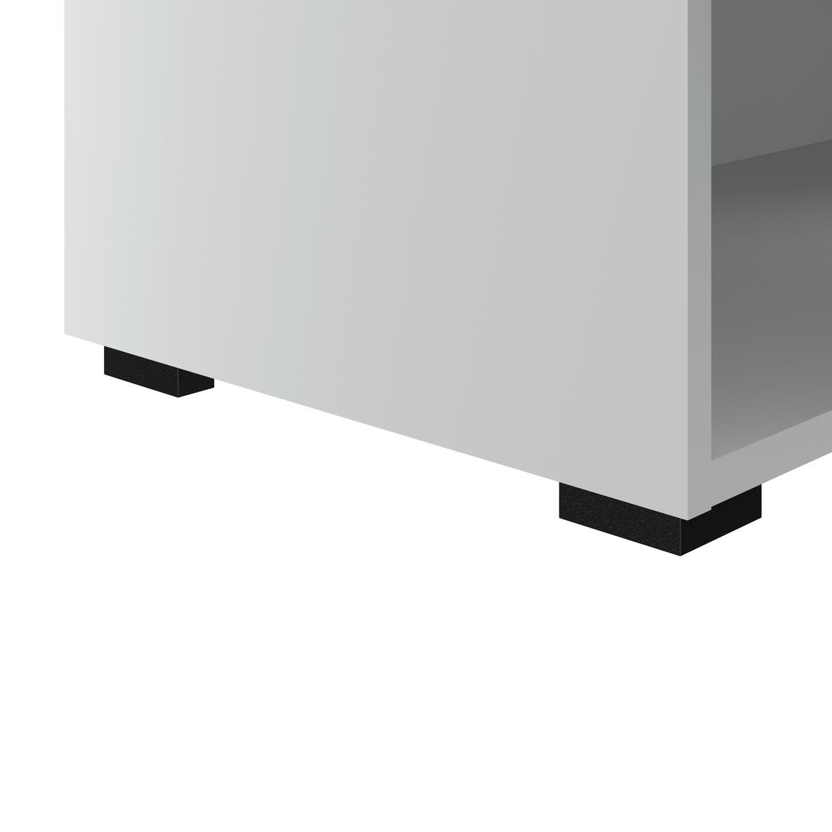 Lowboard Unit In Anthrazit/Weißmit 1 Lade - Anthrazit/Anthrazit Hochglanz, MODERN, Holzwerkstoff (91/46/42cm) - Ondega