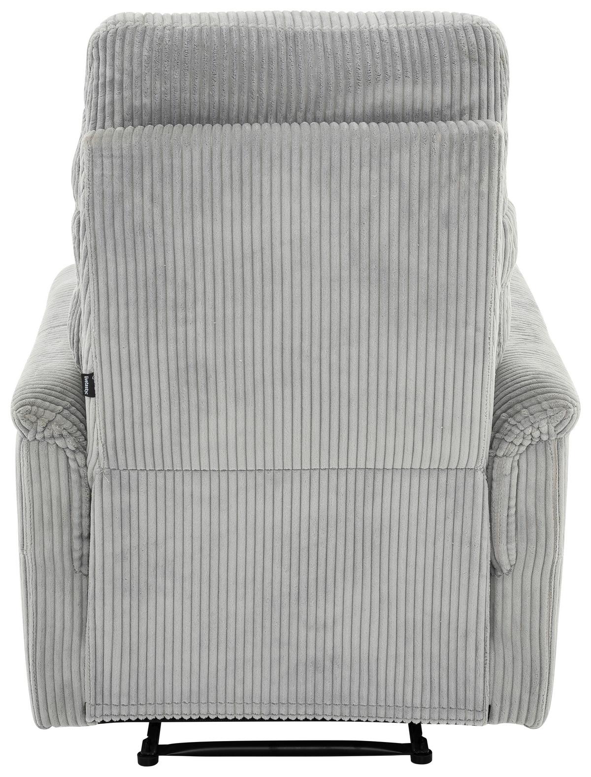 Relaxsessel Xeno Hellgrau B: 78 Cm - Hellgrau/Schwarz, Design, Textil/Metall (78/108/89cm) - Livetastic