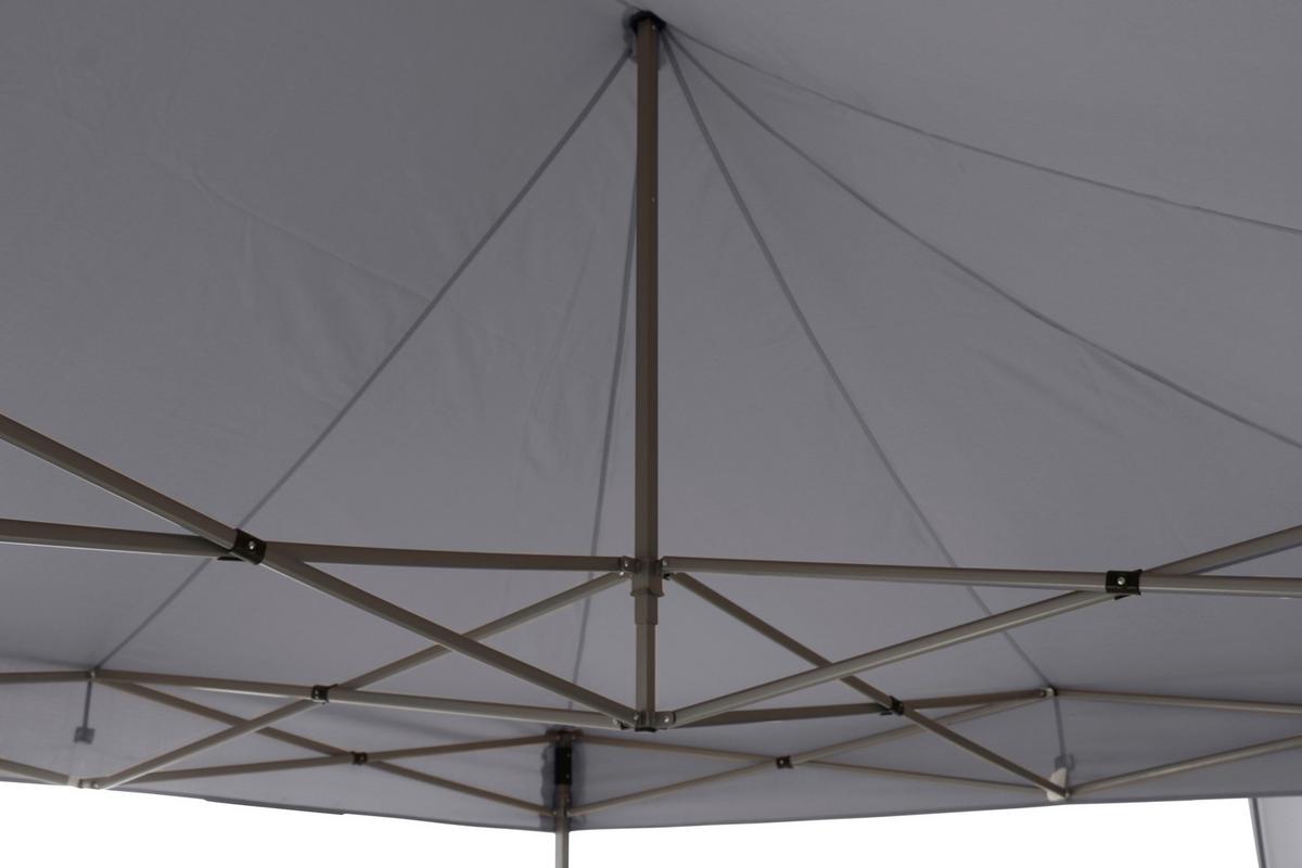 Pavillon L30550 450x300 cm Mit Seitenwände - Grau, KONVENTIONELL, Textil/Metall (450/330/300cm) - Siena Garden