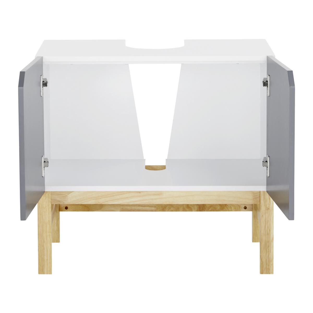 Spodní skříňka ROCCO - šedá/bílá, Moderní, dřevo (70/65/40cm) - Bessagi Home