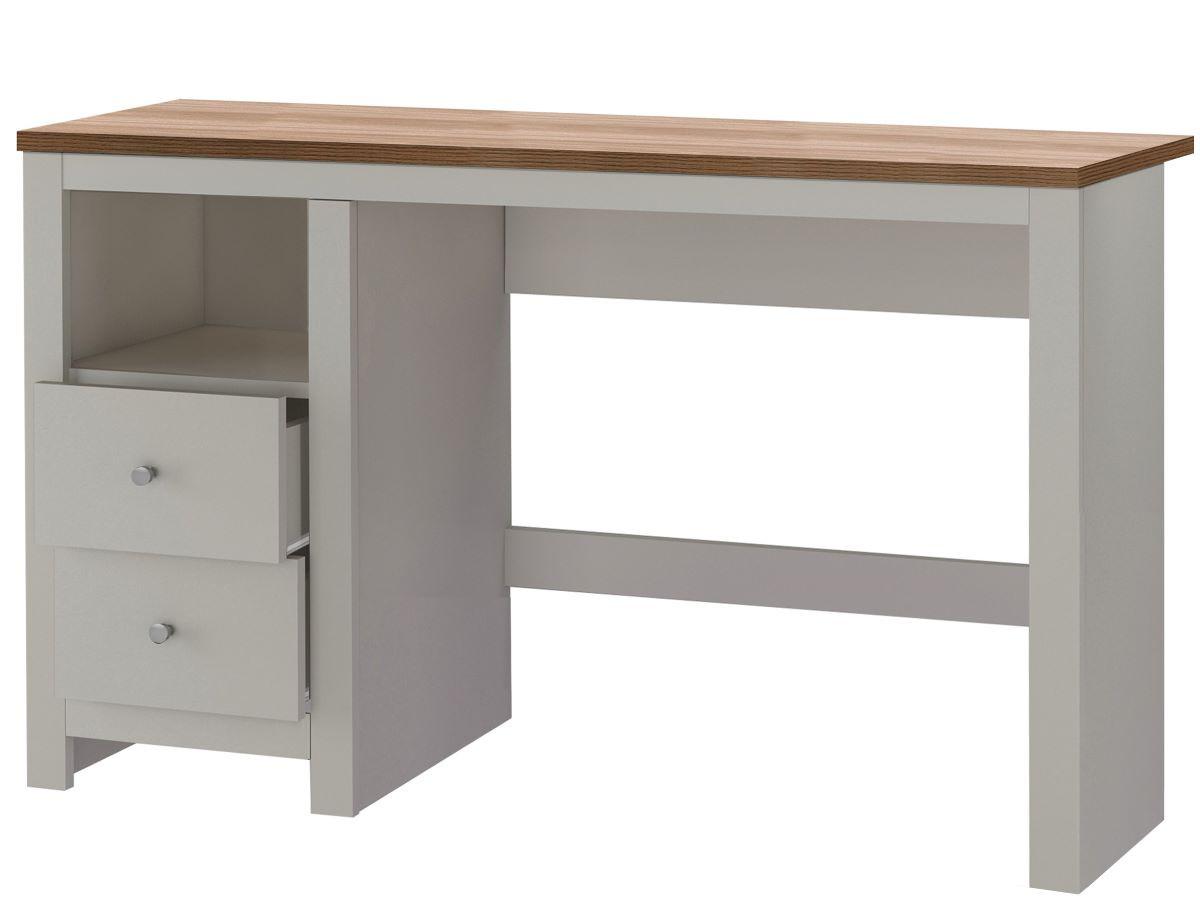 Schreibtisch Emerald Creme Naturfarben 120 Cm - Creme/Naturfarben, Design, Holzwerkstoff/Metall (120/76/50cm) - MID.YOU