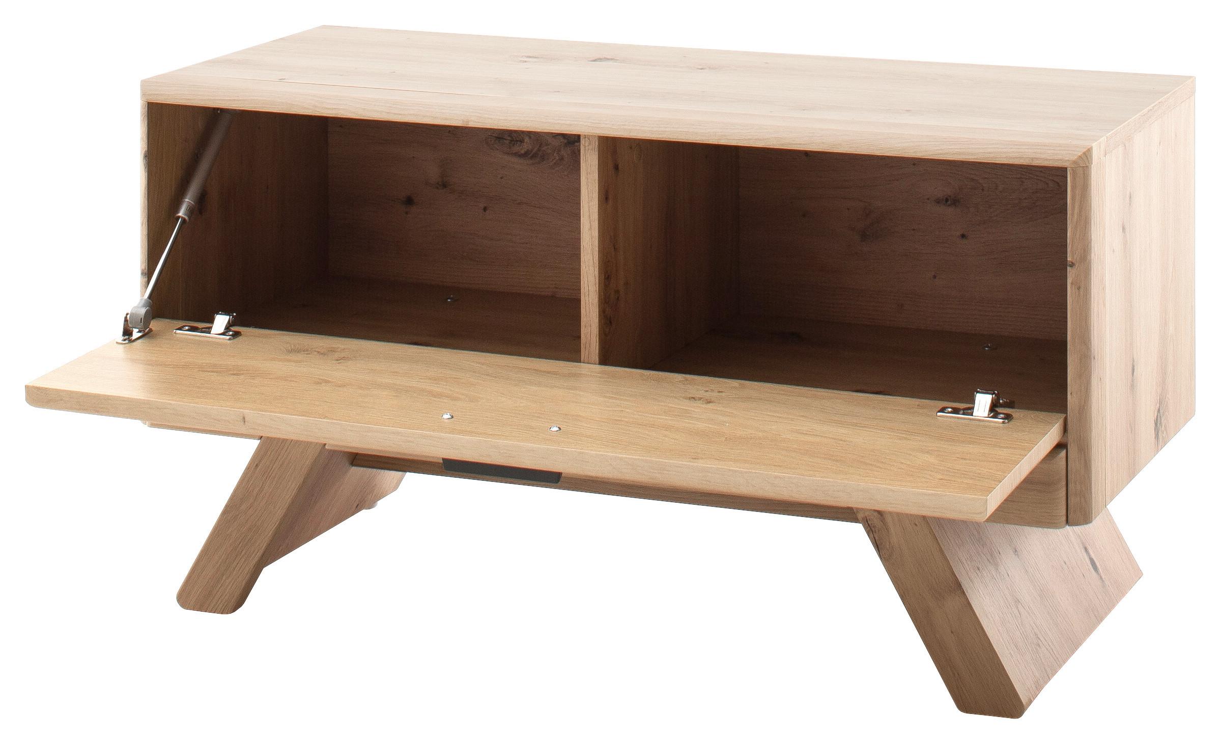 ŠATNÍ LAVICE CALAIS - barvy dubu/antracitová, Moderní, kov/kompozitní dřevo (89/47/39cm) - Premium Living