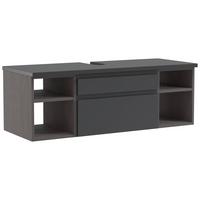Hängender Waschbecken- Unterschrank Arosa B: 120 Cm - Graphitfarben/Grau, MODERN, Holzwerkstoff (120/41/47cm) - Held