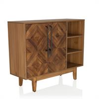 Kommode Santjago Wood High Dunkelbraun B: 95 Cm - Dunkelbraun, MODERN, Holz (95/32/79,5cm) - MID.YOU