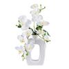 Kunstpflanze Orchideen Grün/Weiß, 42 cm - Weiß/Grün, Design, Keramik/Kunststoff (42cm) - P & B