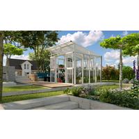 Gewächshausbausatz Aphrodite 7800 7,8 M2 - Weiß, Basics, Glas/Kunststoff (267,0/242,3/295,0cm)