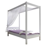 Himmelbett Laluna 90x200 cm - Weiß, ROMANTIK / LANDHAUS, Holz (90/200cm) - Carryhome