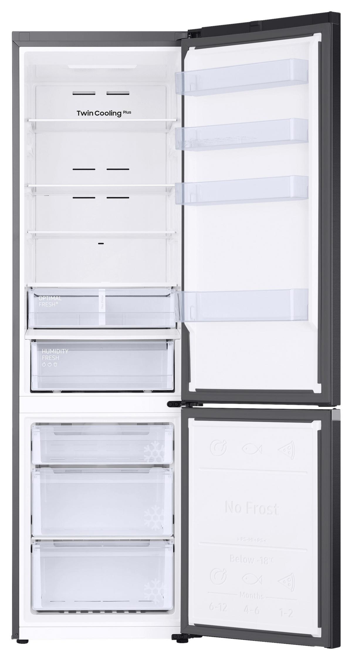 Kühl-gefrier-kombination Rb38c607ab1/ef - Schwarz, Basics, Glas/Kunststoff (59,5/203/65,8cm) - Samsung