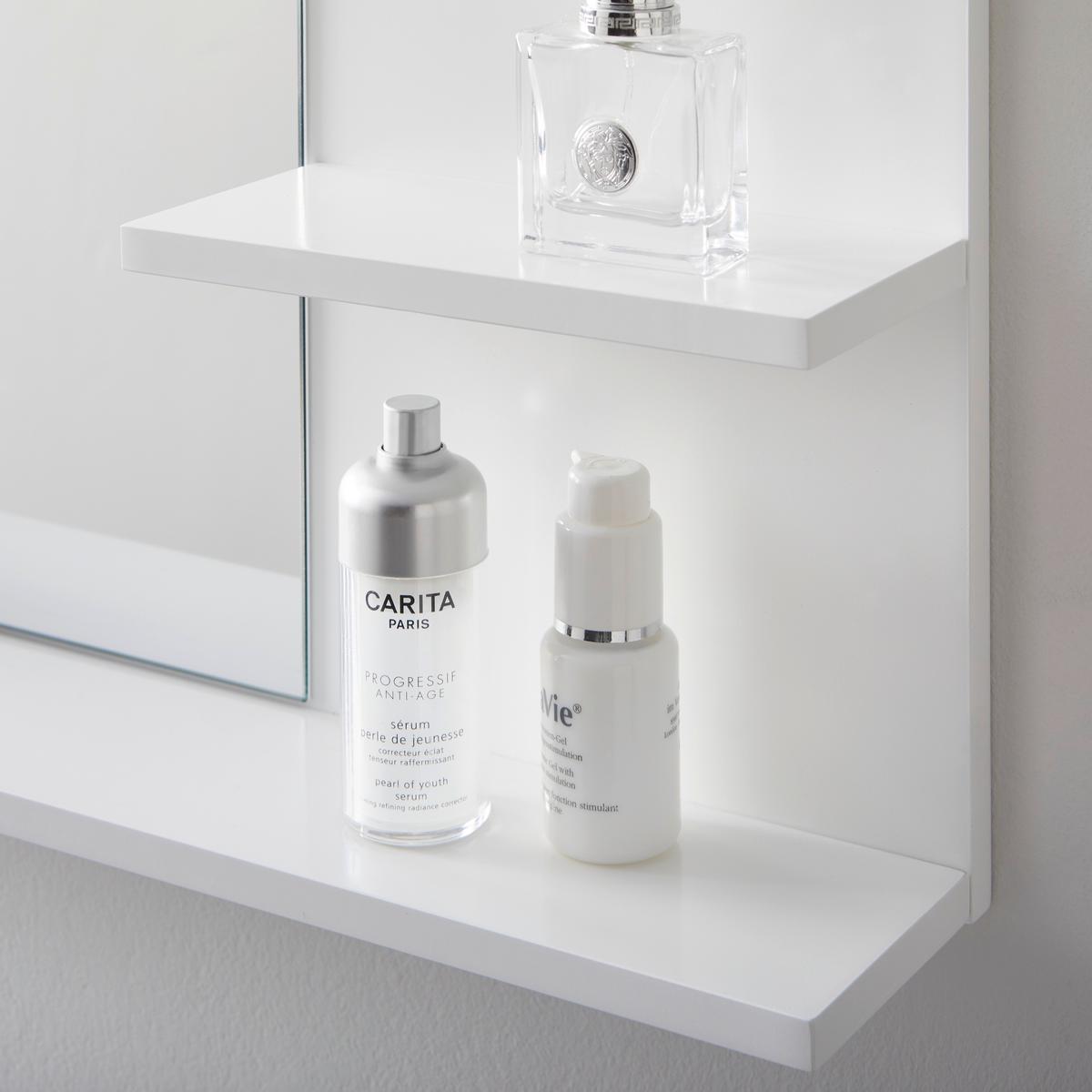 Skříňka se zrcadlem TIA - bílá, Moderní, sklo (60/48/10cm) - P & B