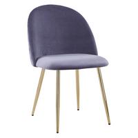 Jídelní židle ARTDECO šedá - šedá/barvy zlata, Moderní, kov/textil (51/79/58cm) - MID.YOU