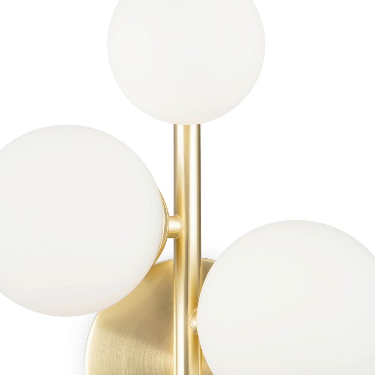 Wandleuchte Dallas - Goldfarben/Weiß, Trend, Glas/Metall (26/20/12cm) - MAYTONI