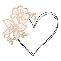 Wanddeko Heart Multicolor B: 50 Cm - Multicolor, Basics, Holz/Metall (50/45/2cm)