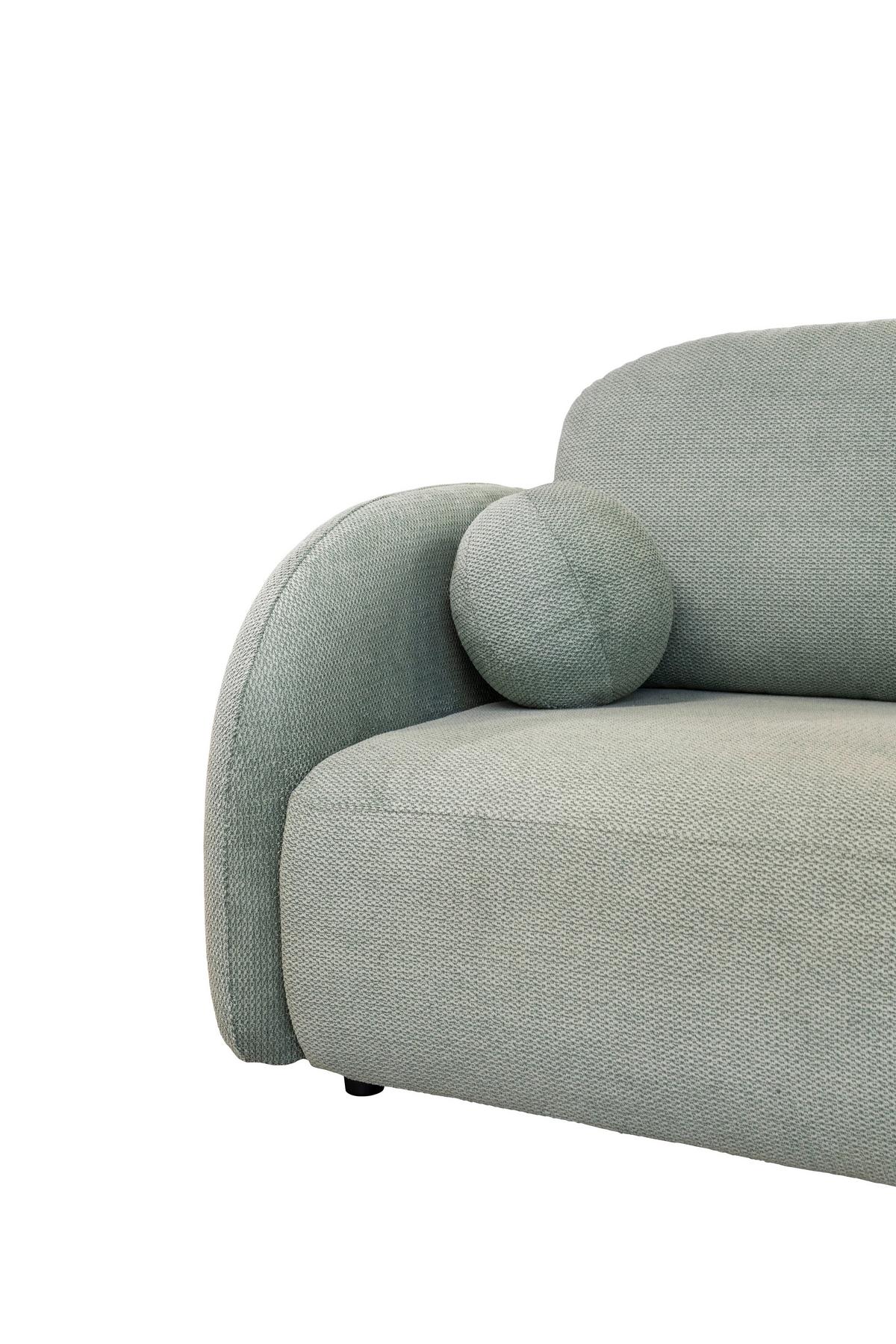 Rozkladacia pohovka ROMA, mätovozelená - čierna/mätovozelená, Design, textil (230/90/105cm)