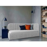 Polsterbett Millow Rechts Grau Lf: 90x200 Cm - Schwarz/Grau, MODERN, Holz/Holzwerkstoff (90/200cm) - MID.YOU