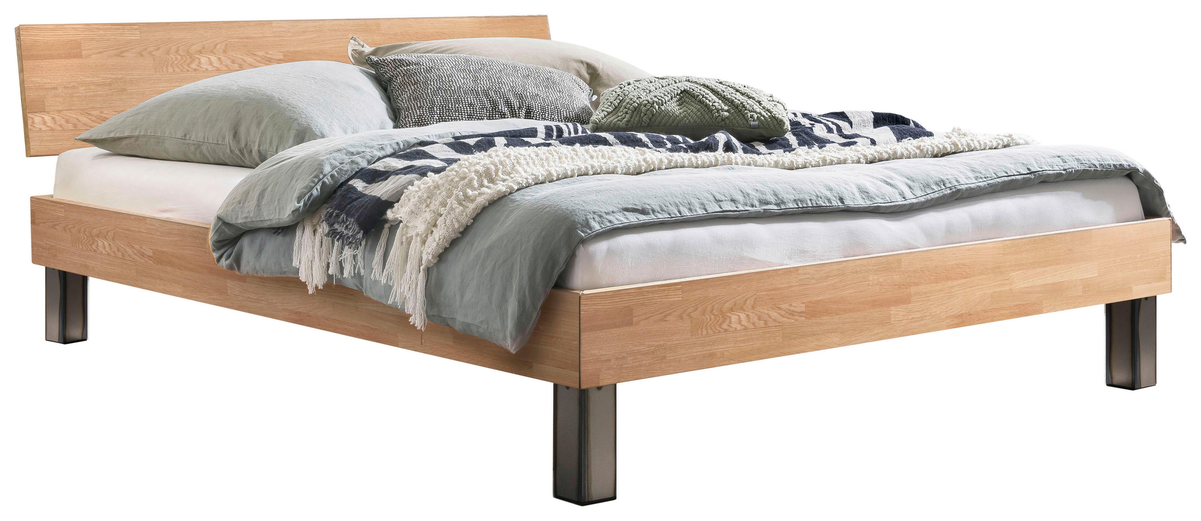 Bett Lodi Eiche Bianco 160x200 Cm - Eiche Bianco/Eichefarben, Natur, Holz (160/200cm) - Hasena