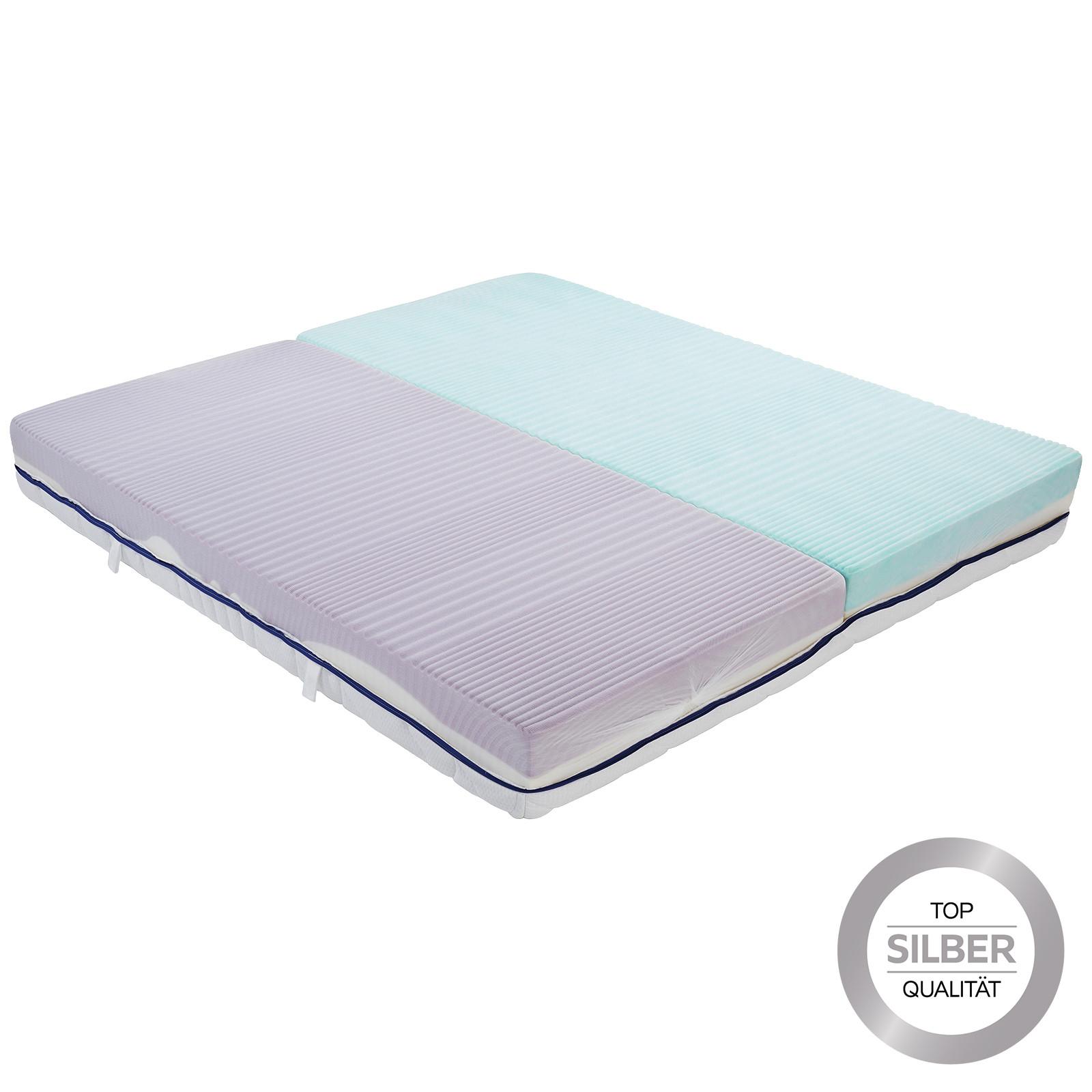 Komfortschaummatratze Ergo Duo 180x200cm Mittelfest - Weiß, Textil (180/200cm) - Primatex