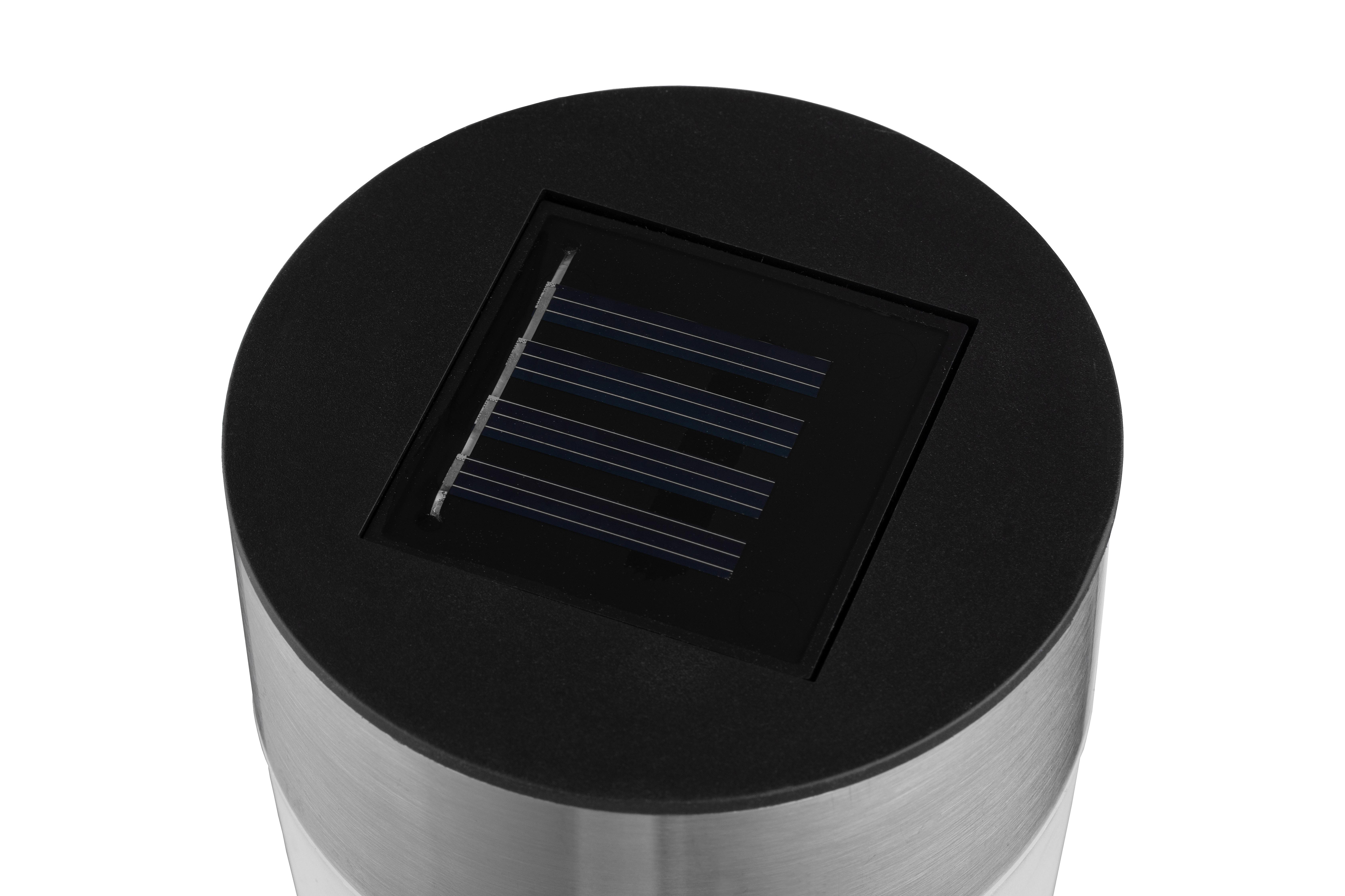 Solarleuchte Dora - Edelstahlfarben/Schwarz, Basics, Kunststoff/Metall (7,5/55,5cm) - Homezone