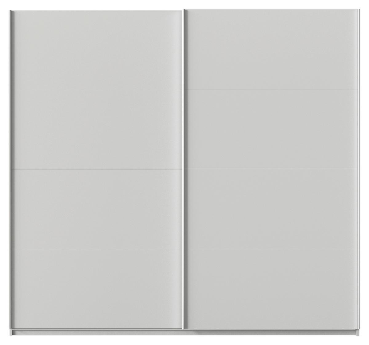 Schwebetürenschrank Feldkirch 225 Normalhöhe - Hellgrau, MODERN, Holzwerkstoff (225/210/62cm)