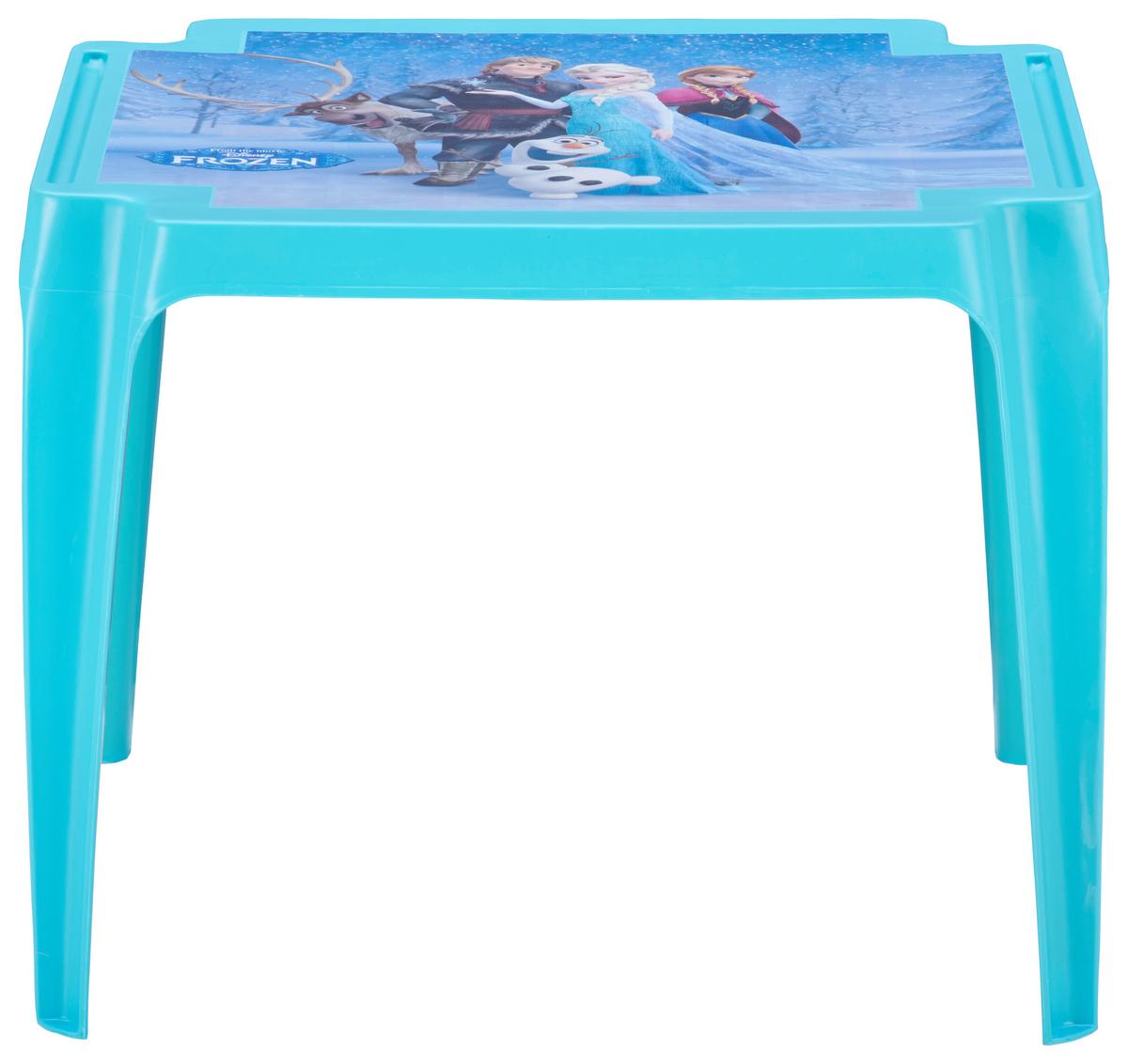 Kindertisch Eisprinzessin Hellblau Kunststoff Wetterfest - Hellblau, MODERN, Kunststoff (55/50/44cm)