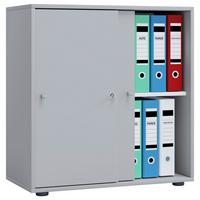 KANCELÁRSKA SKRIŇA LONA L SIVÁ - sivá, Basics, kompozitné drevo (70/74/37cm) - P & B