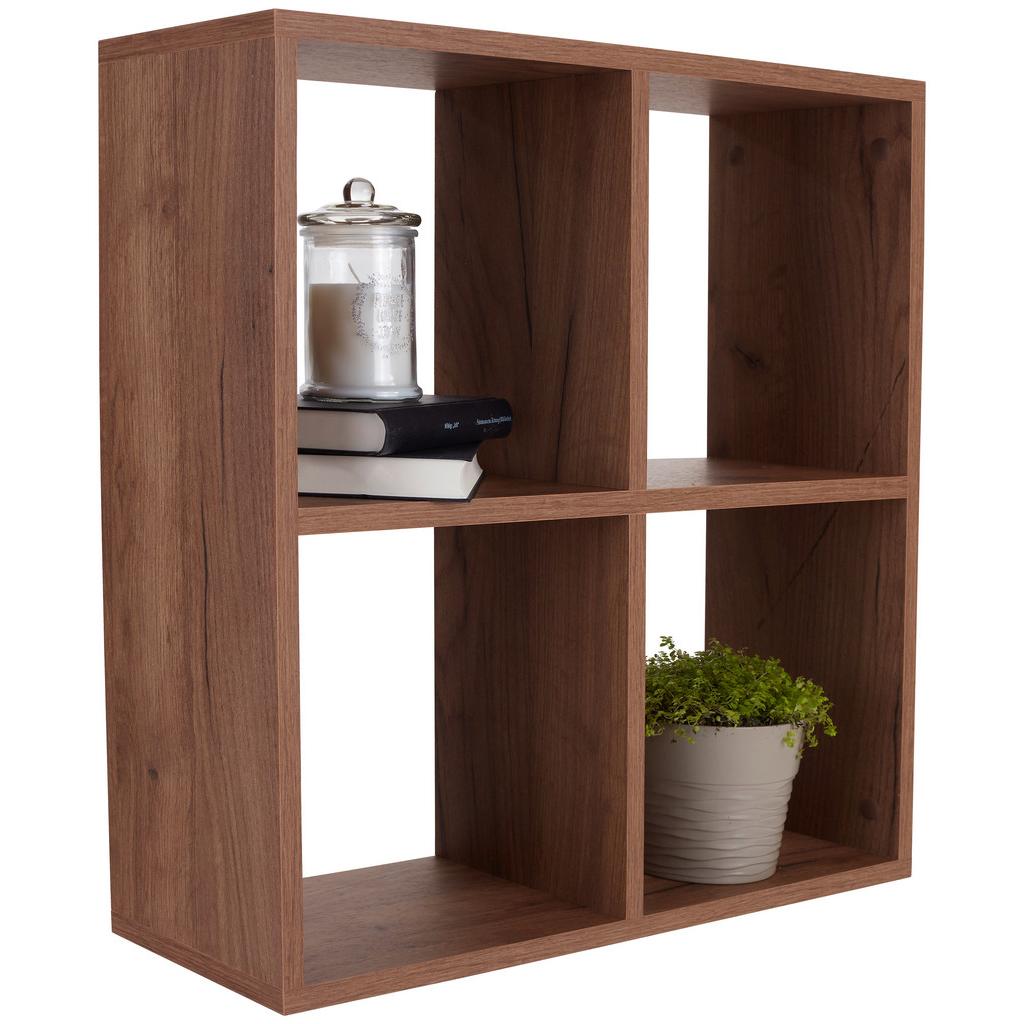 Wandregal Alex B: 60 cm Kraft Eiche Dekor 4 Fächer