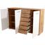 Komoda Q-big New Qbk03 - farby dubu/biela, Moderný, drevo (190/105/44cm) Komoda Q-big New Qbk03 - farby dubu/biela, Moderný, drevo (190/105/44cm)