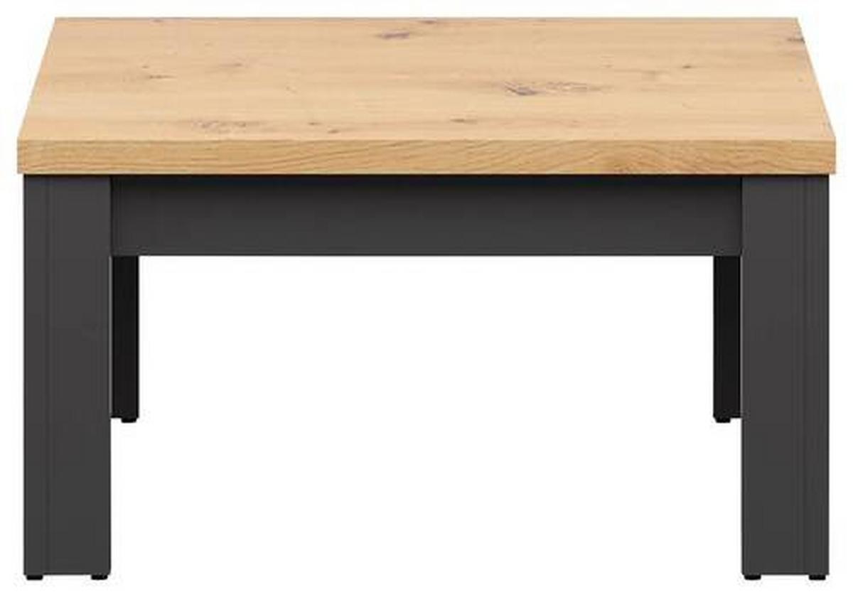 Couchtisch Hesen Coffee Table - Graphitfarben/Eiche Artisan, Design, Holzwerkstoff (75/75/40cm)