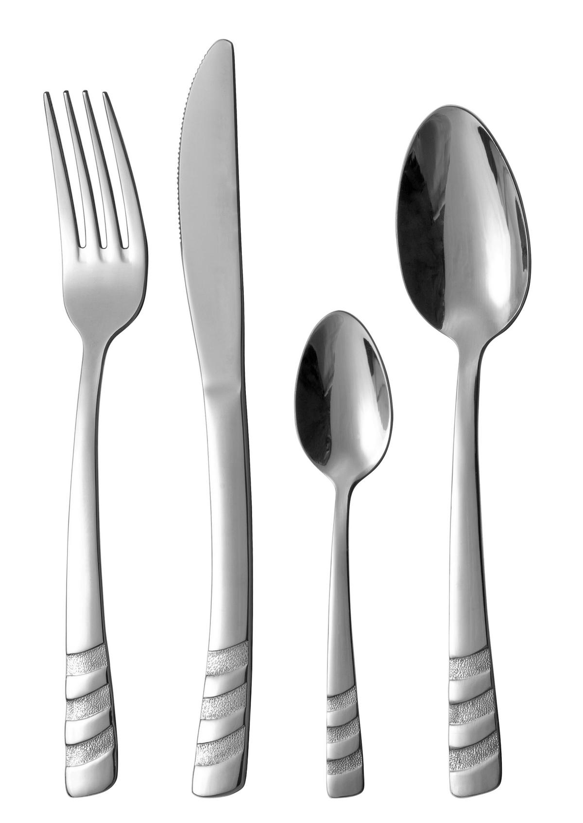 Sada príborov 16-dielna - farba ušľachtilej ocele, Konventionell, kov - Mömax