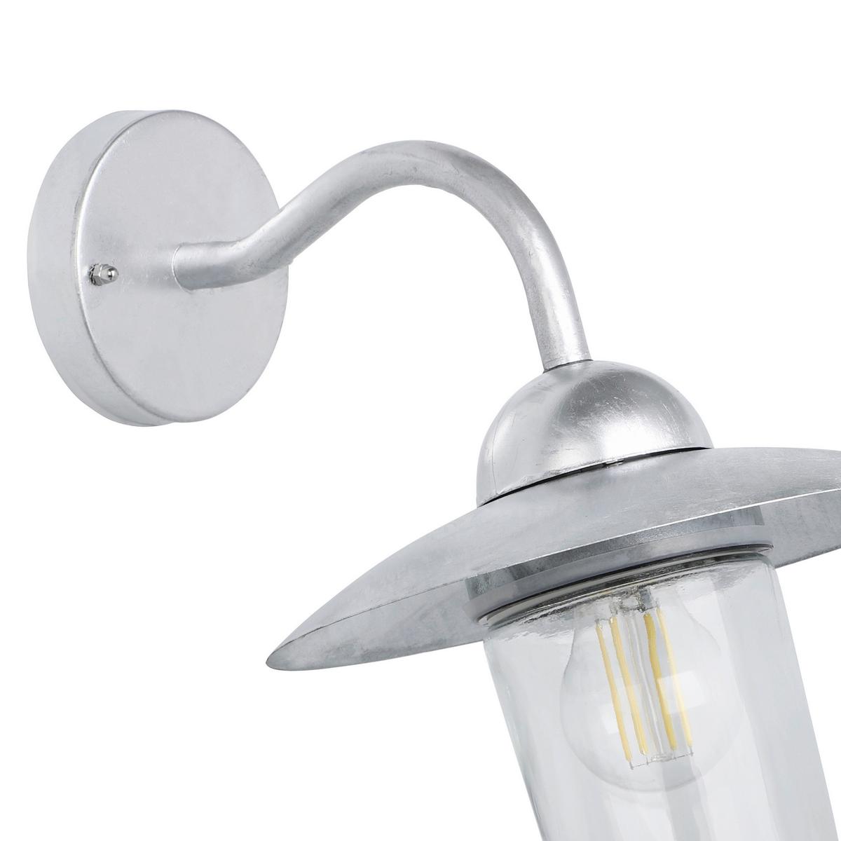Außenleuchte 88489 - Klar/Silberfarben, KONVENTIONELL, Glas/Metall (31/31/45cm) - Eglo