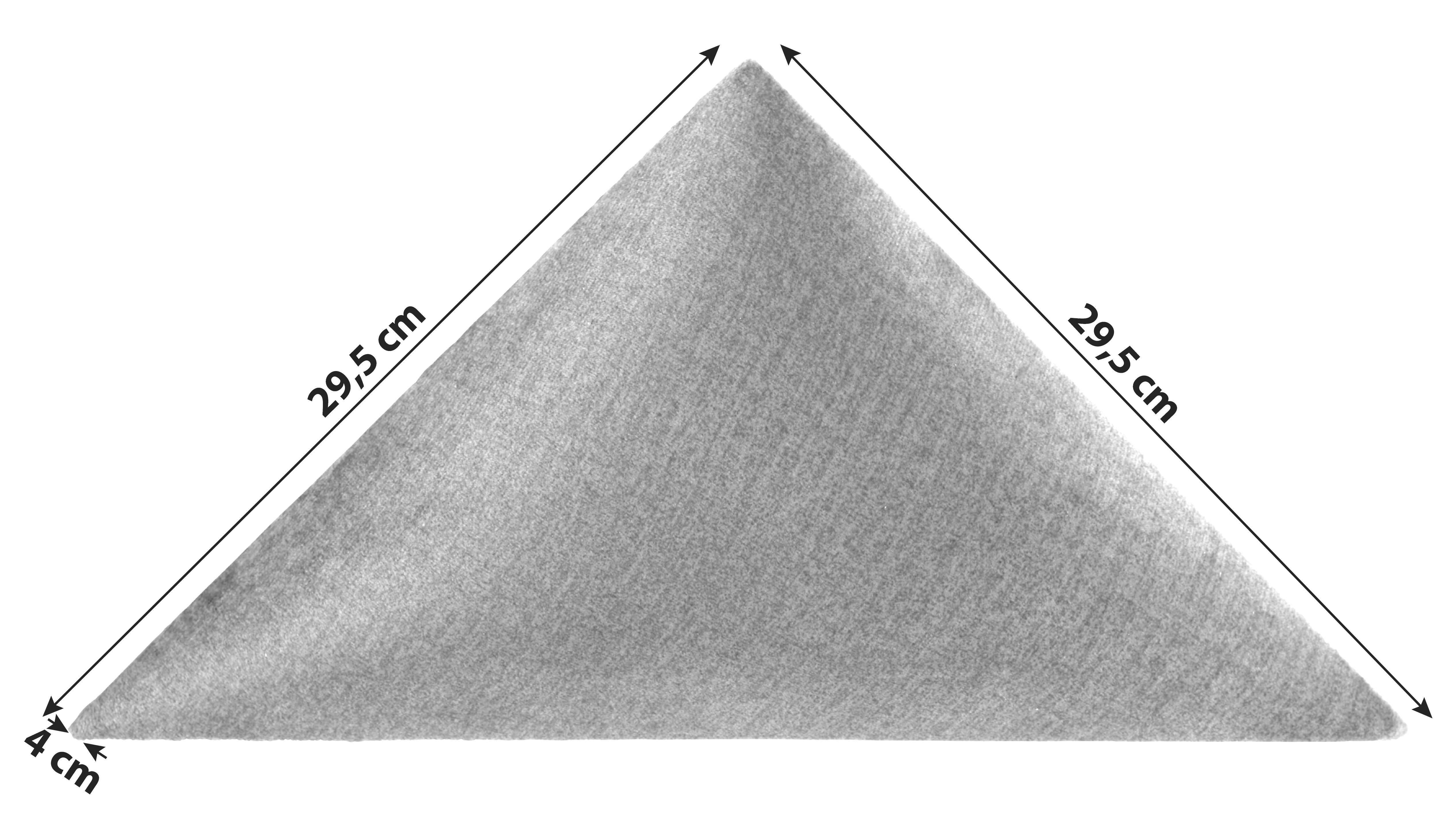 Wandpolster 2er-set 29,5x29,5 Dreieckig, Anthrazit - Anthrazit, Basics, Textil (29,5/29,5/4cm) - MID.YOU