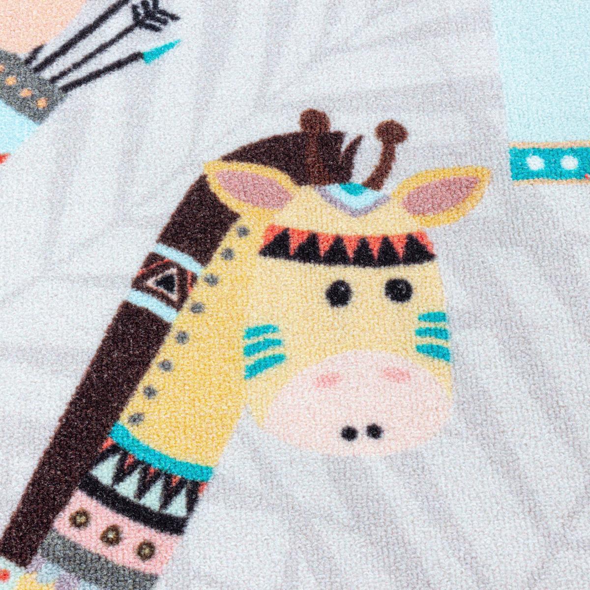 Spielteppich Hüpfspiel Grau/Bunt Play 80x120 cm - Grau, Trend, Textil (80/120cm)