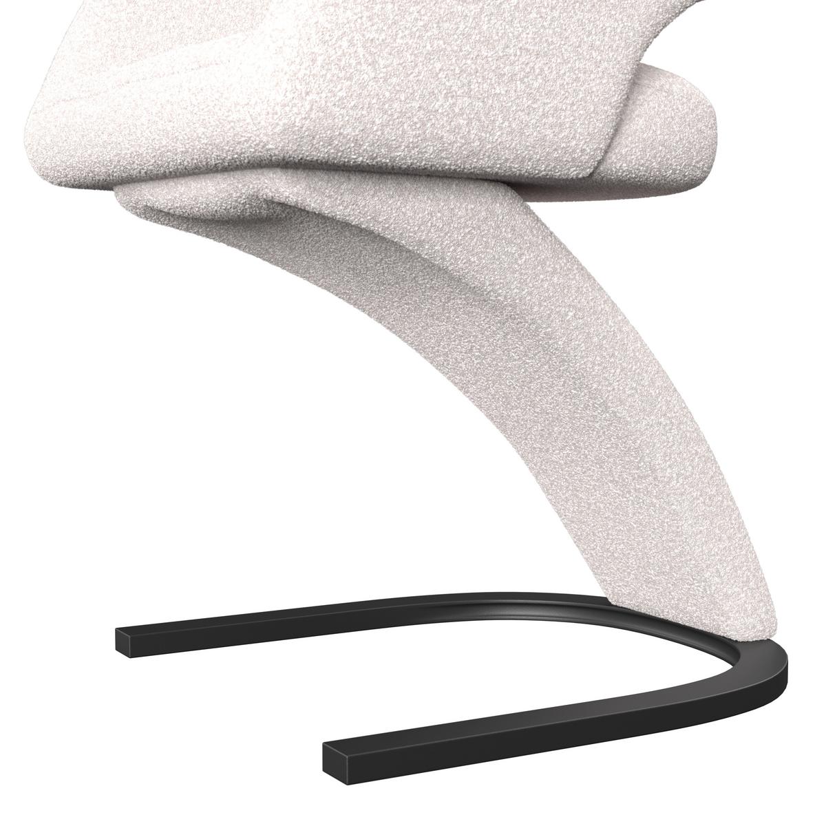 STOLIČKA S PODRÚČKAMI ARIA - čierna/krémová, Modern, kov/drevo (54/82/62cm) - Bessagi Home