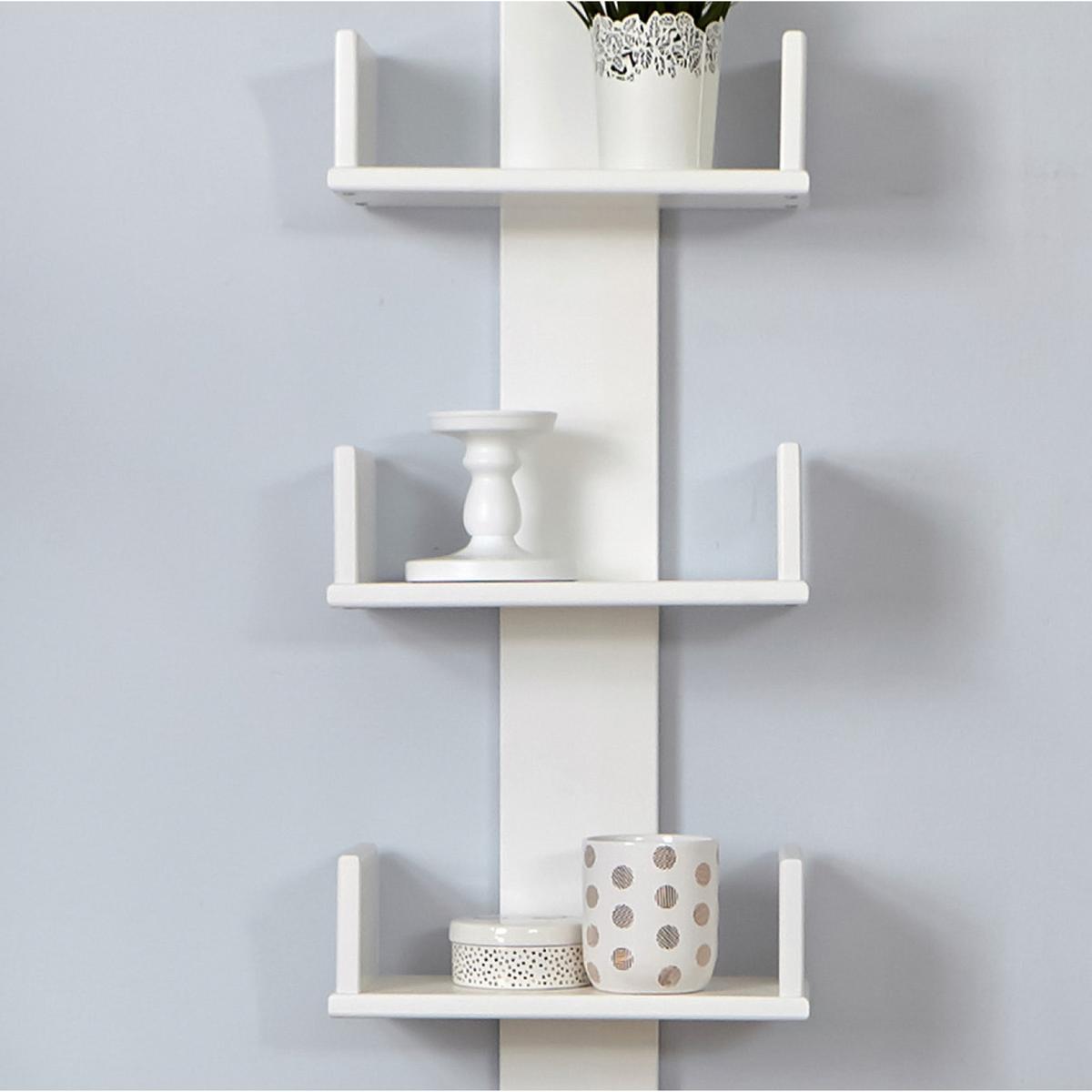 Wandregal Pepe B: 35cm Weiß - Weiß, MODERN, Holz (35/180/17cm) - MID.YOU