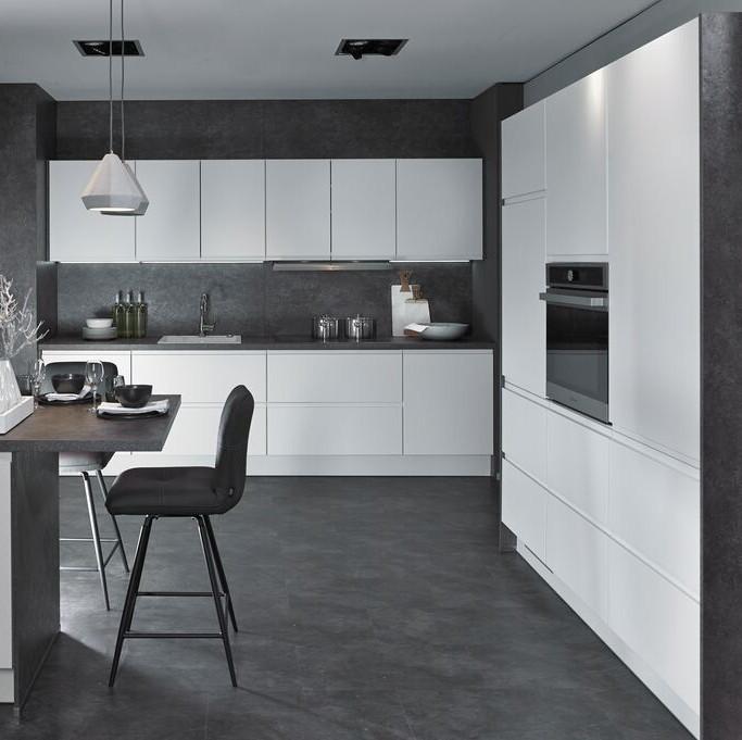 Einbauküche Ip4820 Frei Planbar Modernes Design - Anthrazit/Weiß, MODERN, Holzwerkstoff - Impuls