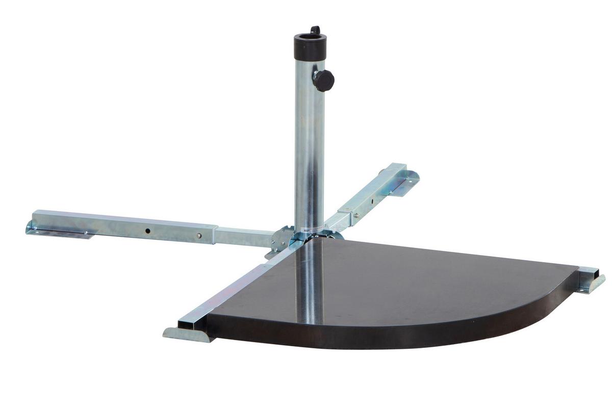 Schirmständer Stahl Verzinkt für DM Bis 4,8 cm J01225 - Silberfarben, KONVENTIONELL, Metall (49,5/39/39,5cm) - Siena Garden