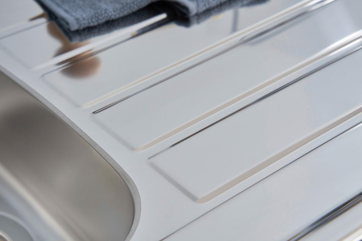 Spüle Respekta Edelstahl Bxt: 100x50 cm - Edelstahlfarben, MODERN, Metall (100/17,5/50cm) - Respekta